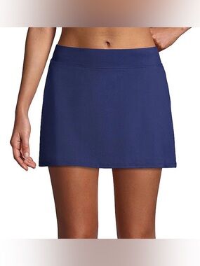Lands' End Navy Blue Quick Dry Board Skort/Swim Skirt, Sz. XL/18
